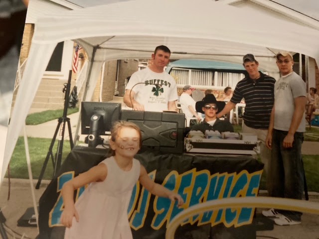 A Garfield Ridge block party in 2003. AJ is the one in the cowboy hat.