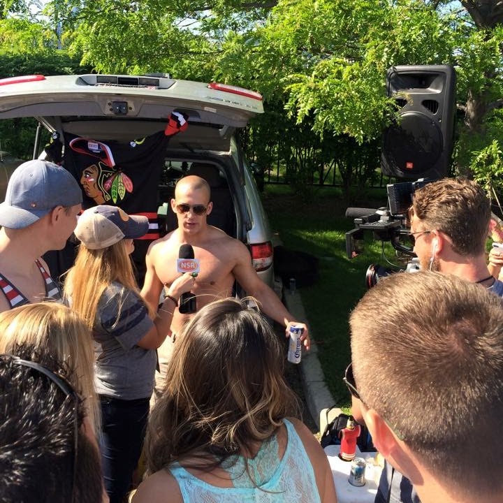 A Kenny Chesney tailgate, with a No Shoes Radio interview along the way.